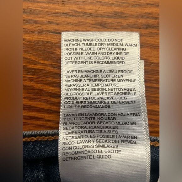 Levis Levi’s Wedgie Skinny Pacific Waves High Rise Button Fly Jeans Size 24 - Picture 7 of 9